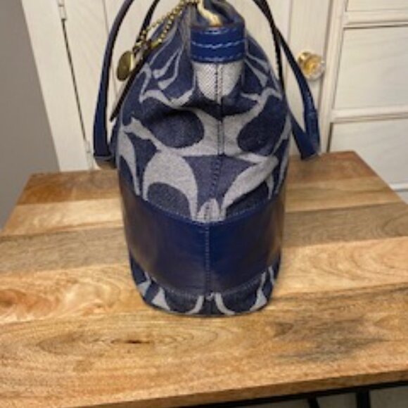 COACH Signature Denim Tote - Picture 3 of 7